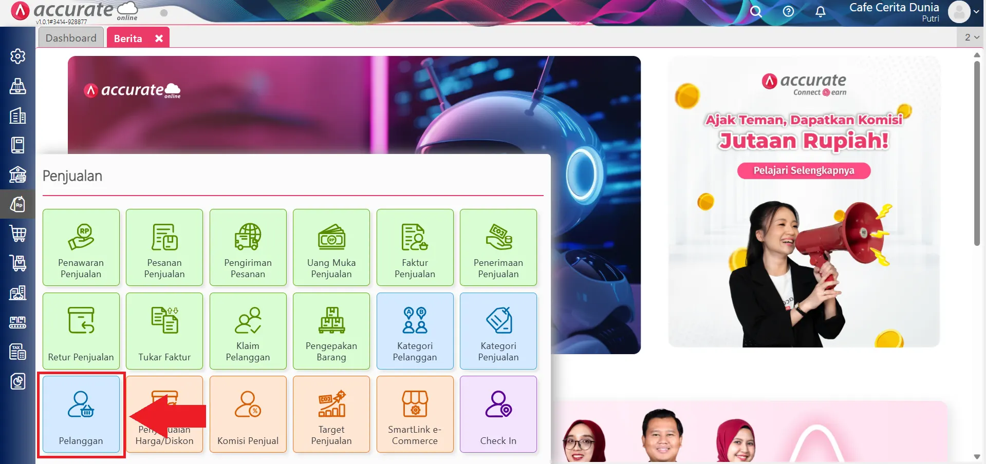 mengatur pelanggan baru otomatis termasuk pajak